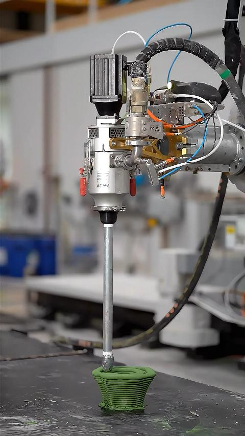 Vertico彩色混凝土3D打印的圣诞树