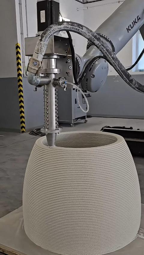 混凝土3D打印户外花盆01