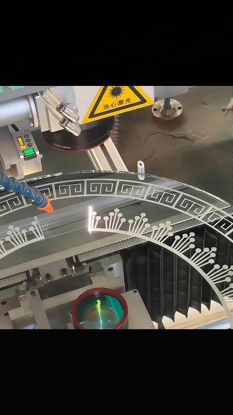 智能镜面雕刻神器！镜面激光喷砂工艺